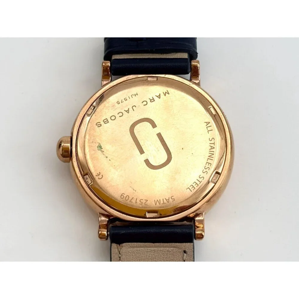 Marc Jacobs 251709 Blue Leather Strap Vintage Ladies Wristwatch - 35mm - WORKS!